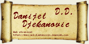 Danijel Đekanović vizit kartica